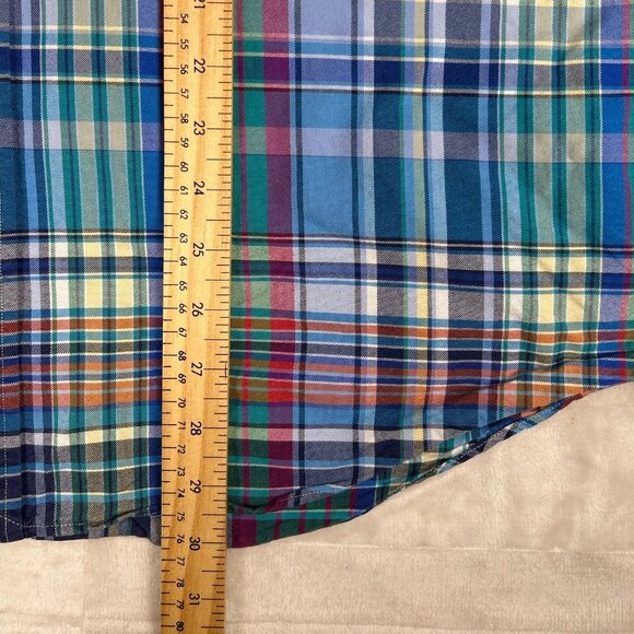Polo Ralph Lauren Plaid Button-Down Shirt Men’s Large 100% Cotton Preppy - Picture 10 of 15
